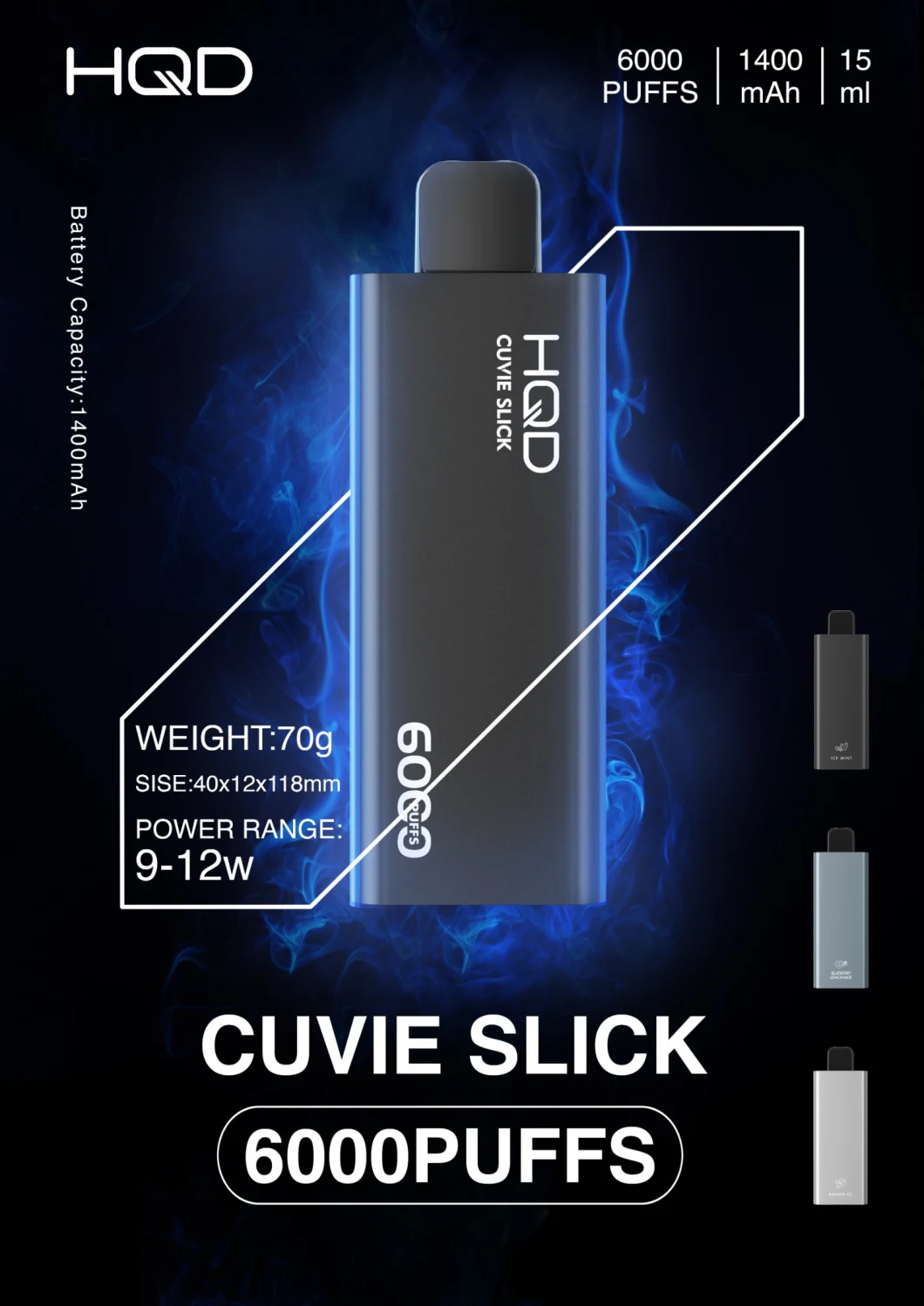 Hqd H102 Cuvie Slick 6000puffs Disposable Vape