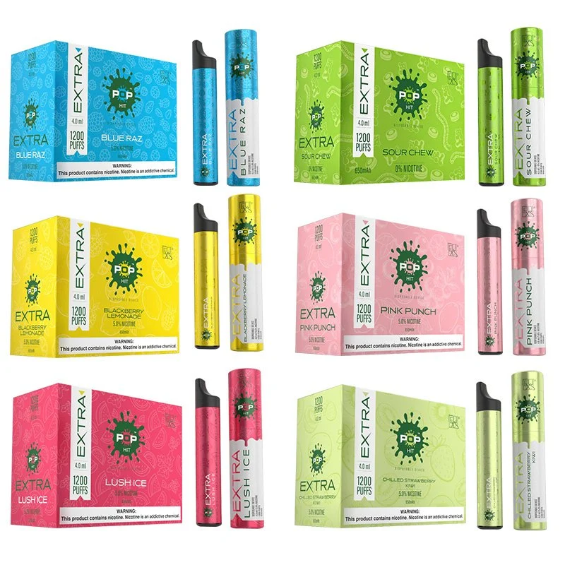 Ready to Ship New 22 Flavors 300 Puffs Electronic Cigarette Pop Hit Disposable Vape Pen Wholesale Vape 1200puffs