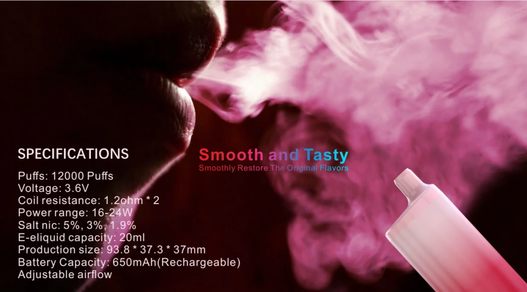 USA Russia Popular 10000puffs 12000puffs 10 Flavors 2% 5% Salt Nicotine Disposable Vape Ejuice Factory Wholesale I Vape China Wholesale Shenzhen Distributor