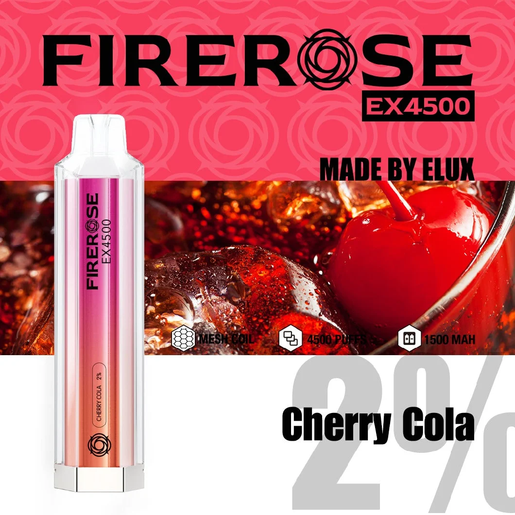 New Coming Disposable Vape Pod Firerose Ex 4500puffs Mesh Coil Fume Elf Bang 3500puffs 4000puffs Wape Vape