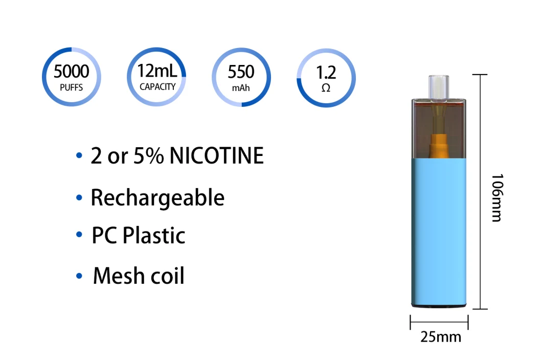 Best Price 0% 2% 5% Nicotine Qys 2500puffs Disposable Vape E-Cigarette with Mesh Coil