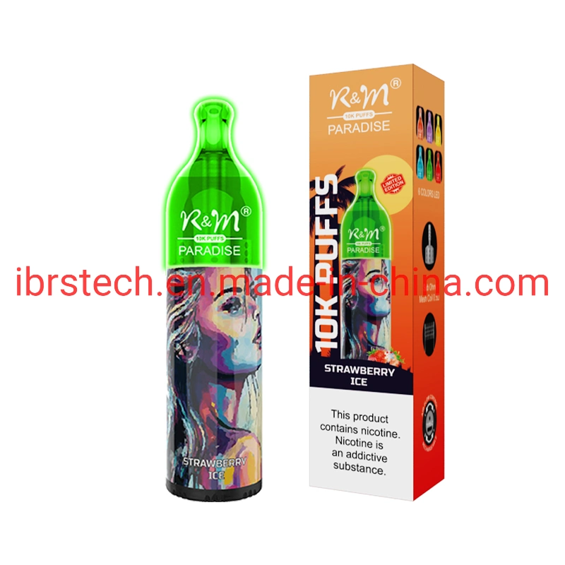 Wholesale OEM Custom Mesh Coil Rbg Light 10000puffs R&M Paradise Puff E Cigarette Disposable Vape Pen